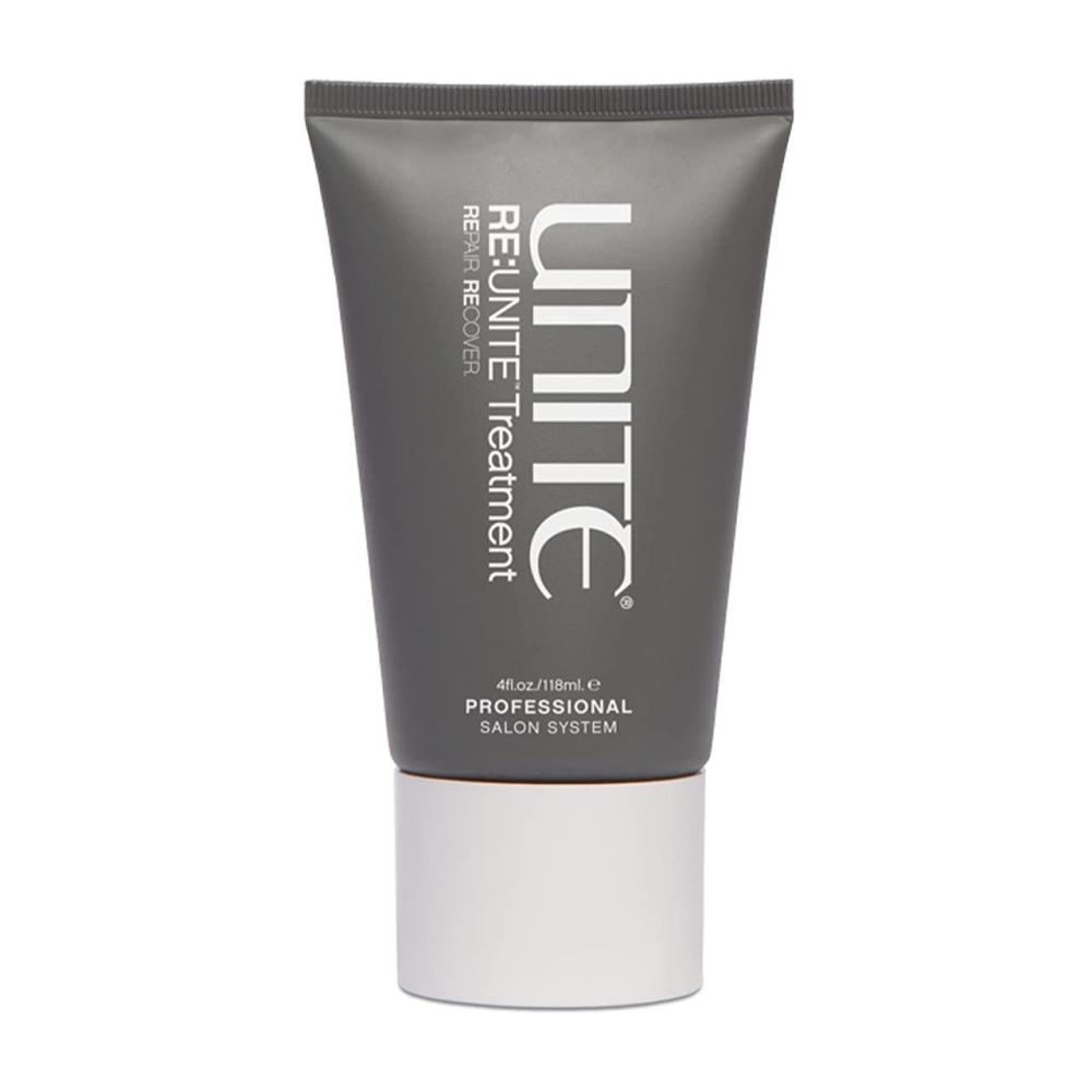 imageUNITE Hair  REUNITE Treatment  Strengthening amp Reparative Treatment for Damaged or OverProcessed Hair  Restores Strength Softness amp Elasticity  Vegan amp ParabenFree 4 Oz