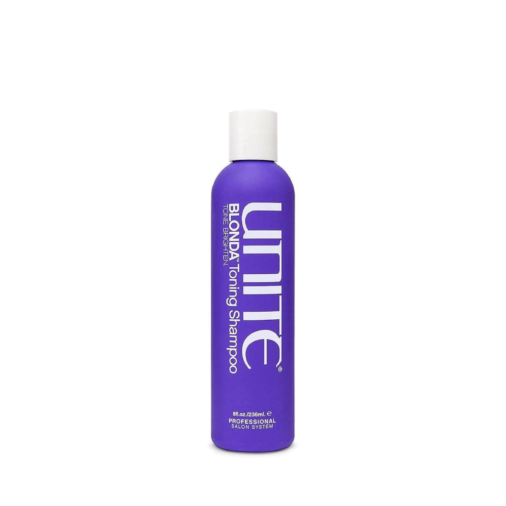 imageUNITE Hair  BLONDA Toning Purple Shampoo  Neutralizes Brassy amp Yellow Tones in 60 Seconds  Brightens Blonde Gray amp Highlighted Hair  8 Fl Oz8 Fl Oz Pack of 1