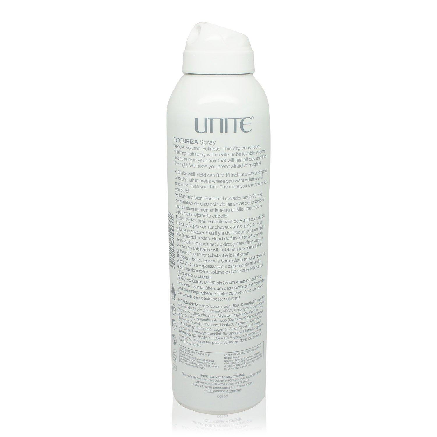 imageUNITE Hair TEXTURIZA Texturizing Spray Dry Finishing Spray for Weightless Volume Texture amp Medium Workable Hold UV amp Thermal Protection 7 Oz