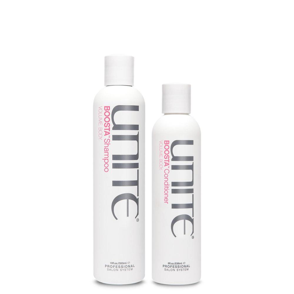 imageUNITE Hair  BOOSTA Shampoo amp Conditioner  Builds Volume Body amp Shine  For Fine Hair  10 Fl Oz amp 8 Fl Oz