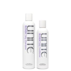 UNITE Hair – BLONDA Daily Shampoo & Conditioner – Maintains Bright Blonde Tones & Hydrates – 10 Fl Oz & 8 Fl Oz