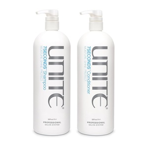 UNITE Hair – 7SECONDS Shampoo & Conditioner – Professional-Size Duo for Deep Hydration, Strength & Shine – UV & Heat Protection – 32 Fl Oz & 32 Fl Oz
