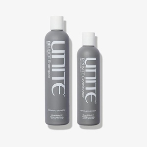 UNITE Hair – RE:UNITE Shampoo & Conditioner – Removes Buildup, Strengthens, and Restores pH Balance – Ideal for Dry or Damaged Hair, 10oz, 8oz