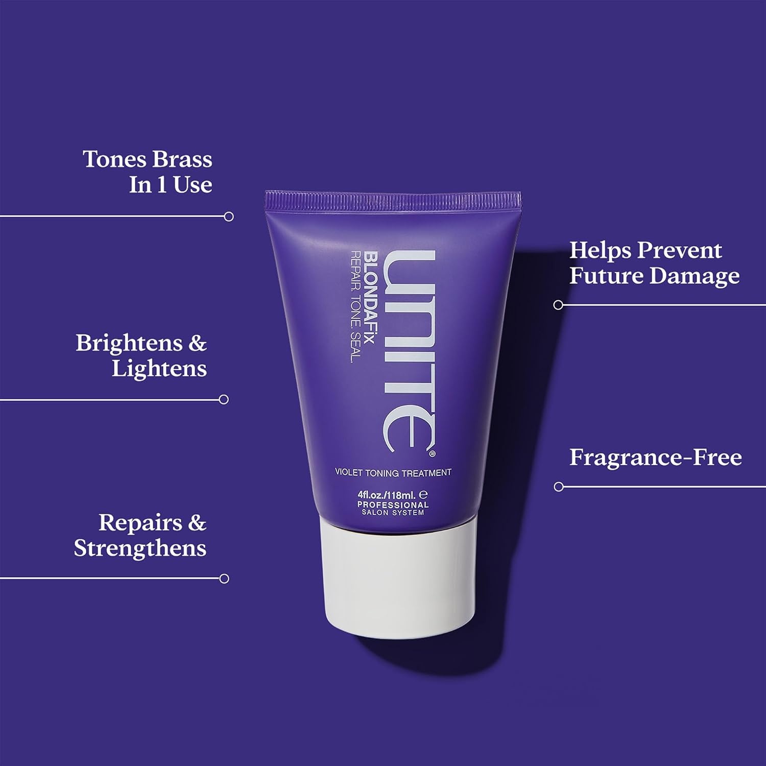 image:imageUNITE Hair BLONDA Purple Shampoo Conditioner amp Toning Treatment Set for Blonde Platinum Silver amp Highlighted Hair Eliminates Brassy amp Yellow Tones ColorSafe