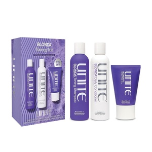 UNITE Hair – BLONDA Purple Shampoo, Conditioner & Toning Treatment Set for Blonde, Platinum, Silver & Highlighted Hair – Eliminates Brassy & Yellow Tones, Color-Safe