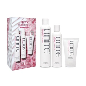 UNITE Hair – BOOSTA Volumizing Shampoo, Conditioner & Thickening Crème Set for Fine, Thin Hair – Builds Body, Fullness & Shine – Lightweight, Color Safe